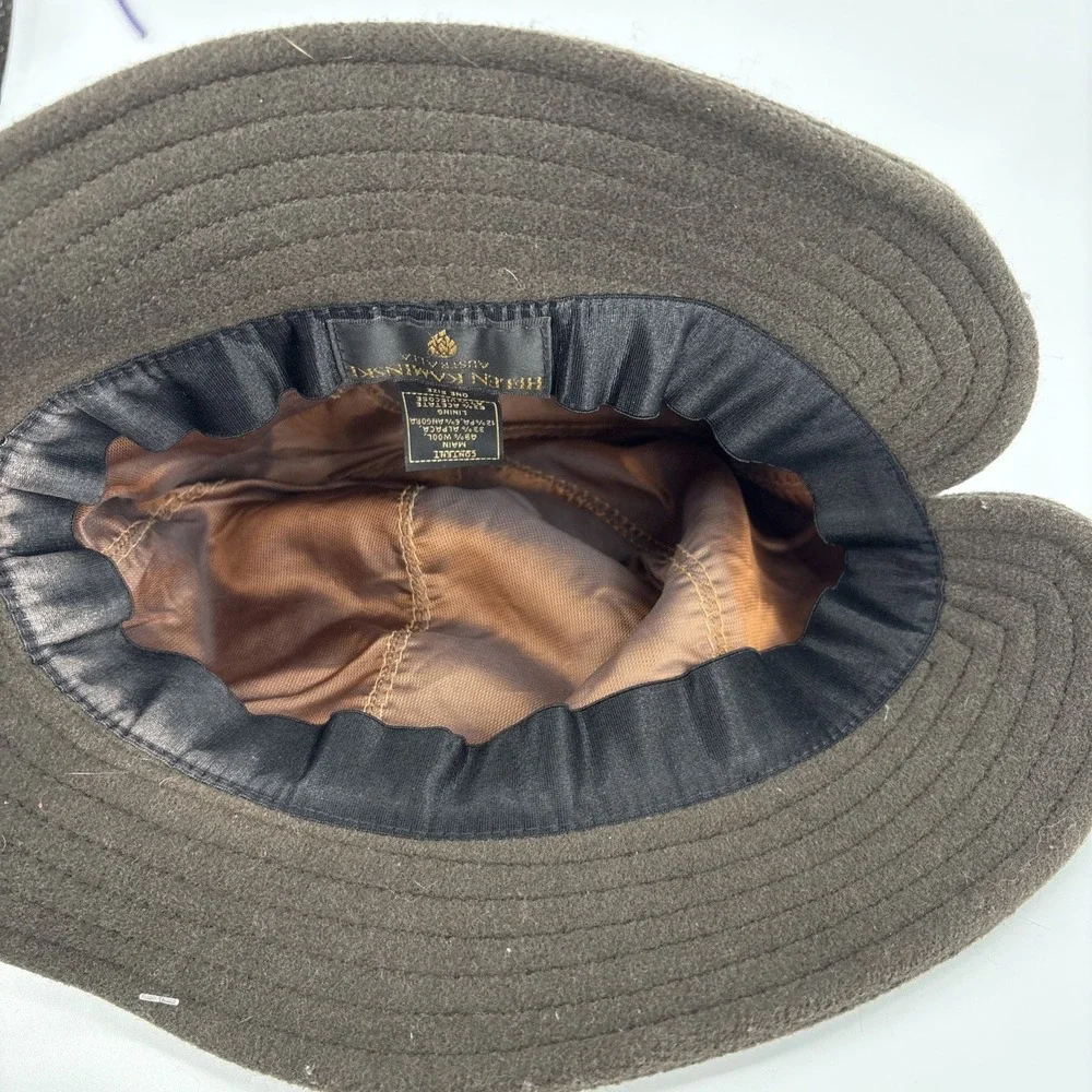 Helen Kaminski Cloche Hat Australia O/S Brown Wool Alpaca Angora Blend